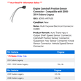 thumbnail image 2 of Engine Camshaft Position Sensor Connector - Compatible with 2008 - 2014 Subaru Legacy 2009 2010 2011 2012 2013, 2 of 2