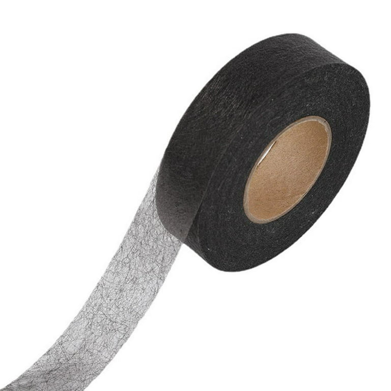 Black Color Sewing Turn Up Hem Tape Double Sided Sewing Accessory Adhesive  Tape Non Woven Fabric Web Iron On Hem Tape Interlining Adhesive Fabric  Clothes Interlining BLACK 4CM 