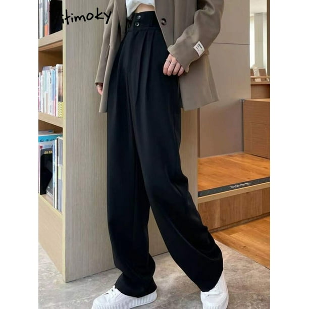 Women's Vintage Pants Suits for Women Dressy Straight Leg Trousers Apricot  S at  Women's Clothing store