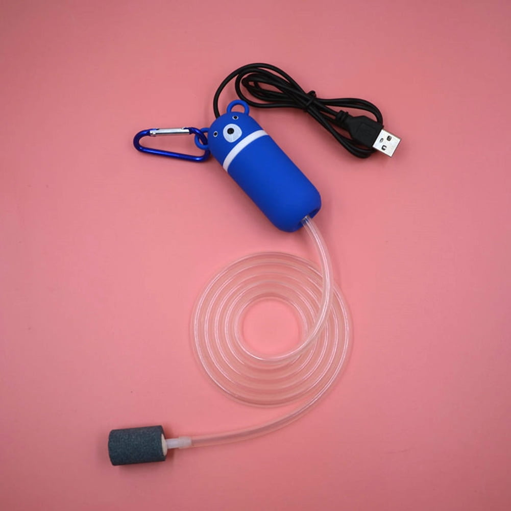 Aquarium USB Air Pump,Portable Mini USB Aquarium Fish Tank Oxygen Air Pump Mute Energy Saving