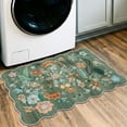thumbnail image 3 of YOUFORTONG 2x3 Washable Floral Area Rug,Non Slip Soft Thin Carpet for Entryway Bedroom Nursery Farmhouse Dorms,Green, 3 of 6