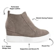 thumbnail image 5 of Journee Womens Clara Round Toe Inside Zip Wedge Sneakers, Widths Available, 5 of 10