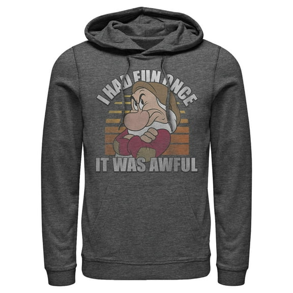 Men's Snow White and the Seven Dwarfs Grumpy Fun Once Pull Over Hoodie