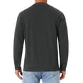 thumbnail image 3 of INSPIRE CHIC Men's Mock Neck Pullover Sweater Solid Color Quarter Zip Knitted Polo Sweater XL Dark Gray, 3 of 5