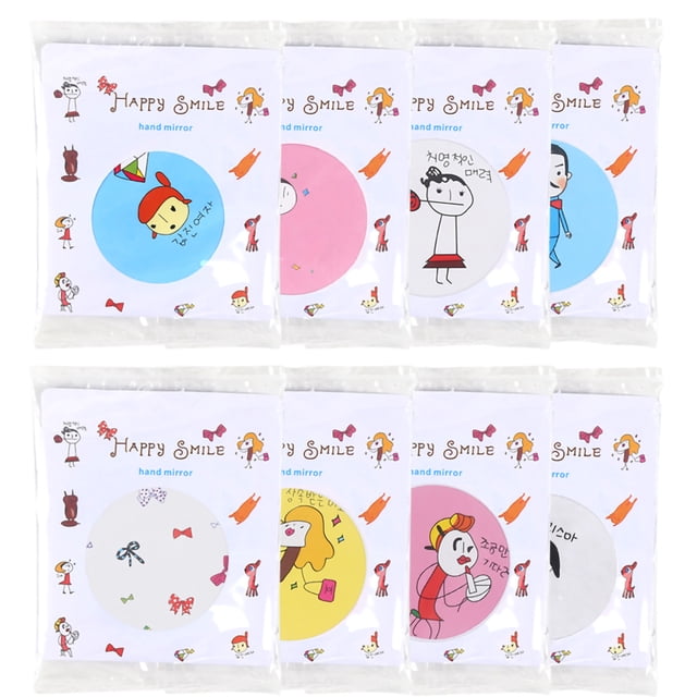 Lindo mini espejo, espejo compacto, mini espejo de dibujos animados, mini espejo portátil, productos cosméticos, funcionalidad inteligente