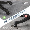 thumbnail image 4 of Harigal Office Chair Mat for Carpet Floors, 36x48 Heavy Duty Computer Chair Mat for Rolling Work, Clear, 4 of 11