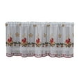 thumbnail image 2 of Btomtd Lace Christmas Cafe Curtains Embroidered Holiday Short Curtains for Window Decoration Suitable for Shading in Coffee Shop or Home Blackout Curtains - 55.11"x23.62", B, 2 of 6