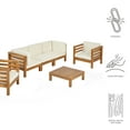 thumbnail image 2 of Emma Outdoor 5 Seater Acacia Wood Sofa Chat Set, 2 of 11