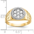 thumbnail image 5 of 14K Yellow & Rhodium W/Rhodium Men's Cz Cluster Ringsize 10 - Jbsp, 5 of 5
