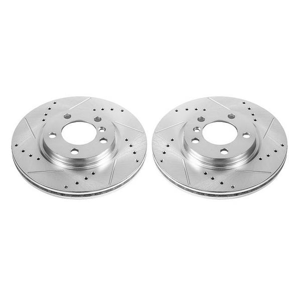 Power Stop EBR1413XPR Evolution Drilled & Slotted Rotors -Front