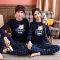 thumbnail image 1 of Pijamas de algodón para niños y niñas, conjunto de ropa de dormir con dibujos de animales de Navidad, otoño e invierno, 2022, 1 of 4
