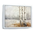 thumbnail image 2 of Designart "Minimalist Scenery Featuring Birch Trees And Their Breath I" Tree Birch Floater Framed Wall Art Prints, 2 of 5