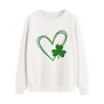 thumbnail image 4 of xixinqiwan Women's St. Patrick's Day Hooded Sweatshirts,Irish Long Sleeve Shirts Shamrocks Plus Size T Shirt for Women Men Clover Sweatshirt White S, 4 of 6