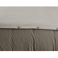 thumbnail image 3 of Swift Home Reversible Ultra Soft Solid Duvet Cover Set with Decorative Button Closure, Queen, Khaki, 3 of 6