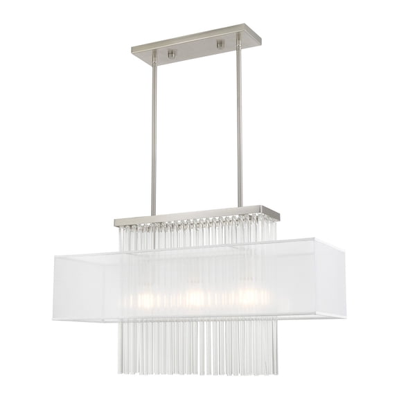 Livex Lighting - Alexis - 3 Light Linear Chandelier in Contemporary Style - 10