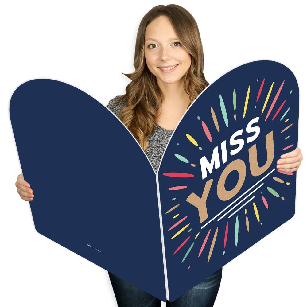 Miss You Going Away Giant Greeting Card Big Shaped Jumborific Card