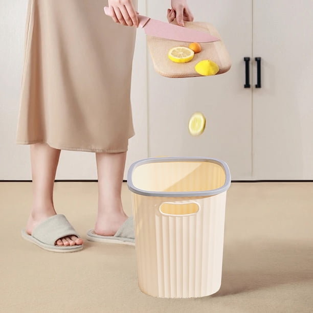 Cubo de basura para baño, cubo de basura no incluido, cubo de basura de 17 l, gran capacidad, cubo de basura para sala de estar, cubo de basura cuadrado grueso, cubo de basura