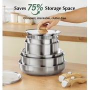 Koch Systeme CS 11 Piece Stainless Steel Cookware Set with Removable Handle
