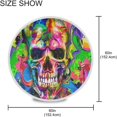 thumbnail image 4 of Coolnut Colorful Skull Round Tablecloth, Washable Oil Proof Table Cover for Kitchen Holiday Party Wedding Picnic Decoration, 4 of 7