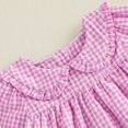 thumbnail image 6 of Cjfdfy Toddler Baby Girls Plaid Outfit Fashionable Long Sleeve Doll Collar Tops With Pants 2Pcs Fall Set Cute Pink Brown Plaid Fall Winter Outfit Size 6M-4Y, 6 of 9