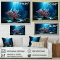 thumbnail image 4 of Designart "Submerged Pink Coral Branches" Coastal Coral Under Water Floater Framed Wall Art Living Room, 4 of 5