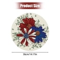 thumbnail image 3 of 4th of July Patriotic Round Placemats,Red White Blue Floral & Star Printed Table Mats,Heat-Resistant Independence Day Decorative Coasters,Patriotic Table Linens for Dining,Parties & Outdoor Picnics, 3 of 5