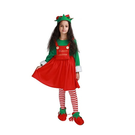 

JIEU Kids Girls Christmas Suit Long Sleeve Fashionable Casual Sweatshirt Top Comfortable and Breathable Pants Set 4 PC Outfits for Birthday Party Cowboy Rodeo Zoo Farm Play Wear