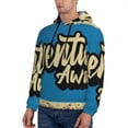 thumbnail image 2 of KLL Adventure Awaits Print Mens Hoodie Long Sleeve Casual Pullover Hooded Sweatshirt Fashion Drawstring Hoodies with Pocket-Small, 2 of 6