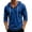 Blue-B#20615BB, variant on Men’s 3/4 Sleeve V-Neck Hooded T-Shirt Drawstring Lightweight Hoodie Shirts for Men Soft Summer Fall Mens Sweatshirt Blue M