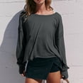 thumbnail image 5 of ZDNIXIAN Womens Summer Tops ,Back Cross Cutout Long Sleeve Workout Shirt, Lightweight Breathable Sports Pullover, 5 of 6