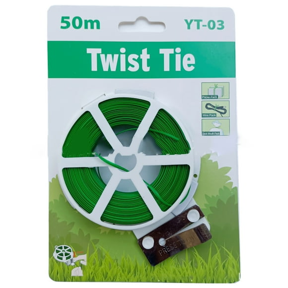 Green Twist Tie Plant Twist Tie Plastic Iron Gardening Twist Tie Green Tie Wire For DIY Flower Fixed Plant Support