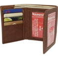 thumbnail image 3 of Deer Men's RFID Blocking Real Leather Bifold Trifold Wallet Trifold, 3 of 8