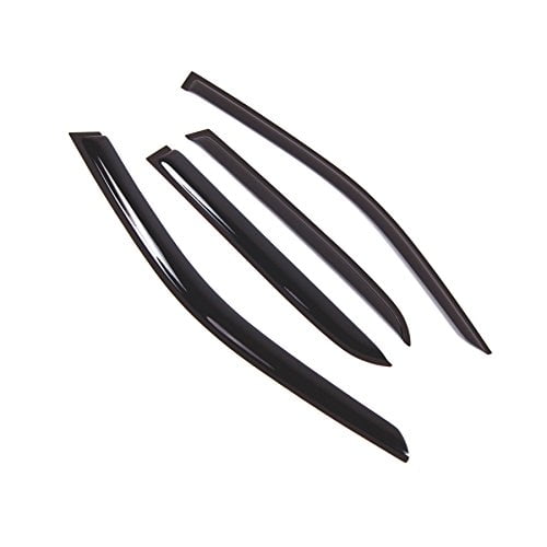 Car Window Rain Guard | Outside Mount Visors Auto Side Window Deflectors | Windows Visor Rain Shields Compatible with 2016-2018 Mercedes ML350 ML500 | 4 Pcs Set, WD2-726B, Dark Smoke