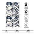 thumbnail image 2 of Polyester Long Towel Multi-Size Water Absorption Good Bright Fluffy Soft For Bathroom Swimming Pool Beach Outdoor Travel Navy Geometric Patterns_2, 2 of 8