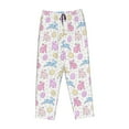 thumbnail image 4 of Goofa Easter Colorful Rabbit Printed Soft Pajama Pants for Women, Wide Leg Comfy Casual Lounge Yoga Pants-X-Large, 4 of 9