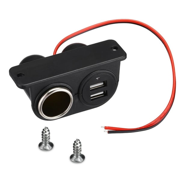 Sidaley Enchufe para encendedor de coche, montaje debajo del tablero, adaptador de carga de 12V/24V, convertidor de teléfono, tableta, puertos USB, Paneles de instrumentos para automóviles Sidaley VI015341-00B