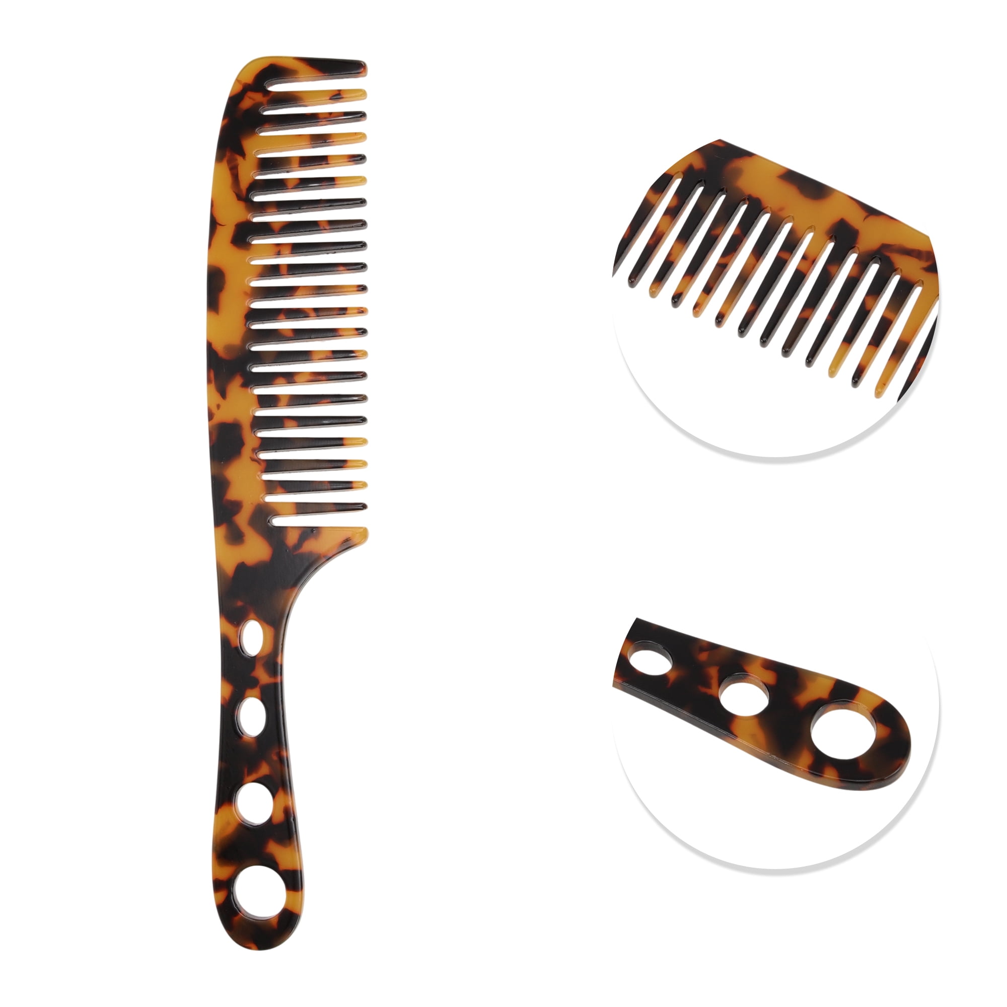 Unique Bargains 1 Pc Lightweight Exquisite Long Handle Hair Comb for All Hair Types Brown
