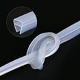 thumbnail image 3 of Uxcell 59.06" Long for 3/8"(10mm) Glass Frameless U-Type Door Seal Strip, 3 of 5