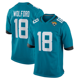 thumbnail image 1 of Camiseta deportiva de fútbol americano de los #18 John Wolford para hombre, color verde azulado - L, 1 of 2