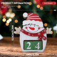 thumbnail image 2 of Calendario navideño Decoraciones Adornos navideños de madera Calendario de cuenta regresiva de Adviento (muñeco de nieve) Rojo Verde RV011031-01146SDJ, 2 of 5