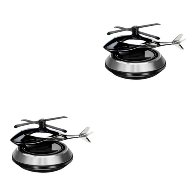 mmirethe Solar Powered Car Air Freshener Creative Diffuser Small Car for Car Interior Silver 10.4x8cm 2Set