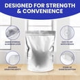 thumbnail image 5 of 60-Pack 14 Mil Mylar Bags with Oxygen Absorbers, Gusseted 5 Gallon(10), 1 Gallon(20) & 1 Quart(30) Bags with 2500cc, 500cc & 300cc OA - Resealable Mylar Bags for Food Storage with Colourful labels, 5 of 5