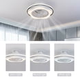 thumbnail image 5 of 23" Flush Mount Ceiling Fan Light Bladeless Lamp Flower Style Remote Control, 5 of 10