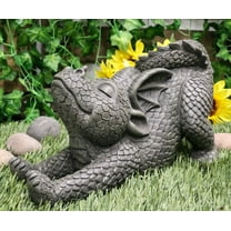 Ebros Garden Dragon Morning Greeting Stretch Statue 11.75"Long Baby Dragonling