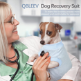 thumbnail image 3 of QBLEEV Recovery Suit for Dogs After Surgery, Alternative E-Collars Bandages, Professional Surgical Pet Wear Shirts for Abdominal Wounds and Skin Diseases…Light Blue,M, 3 of 7
