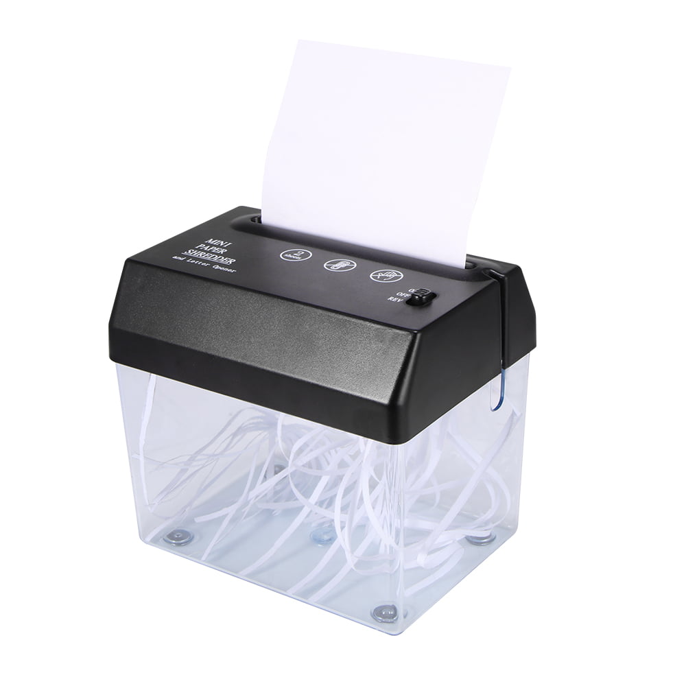 Home Office USB Electric Paper Shredder Mini Gadget Shredding with Box Desktop 