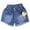 Blue, variant on ZACPNCV Girls Jean Shorts Summer Denim Shorts Elastic Breathable Cotton Shorts with Pockets 6-7 Years