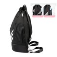 thumbnail image 3 of Gym Sports Bag Ladies Drawstring Bolsas Black Black, 3 of 7