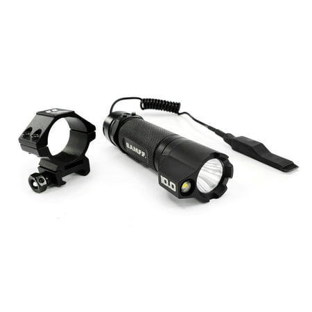 BAMFF 10.0- 1000 Lumen Rechargeable Dual LED Flashlight with Gun Mounting Kit and Remote