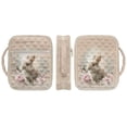 thumbnail image 2 of Xoenoiee Rabbit Bunny Flower Pattern Bible Cover Case for Women Men, Large Bible Bag Organizer Quilted Study Supplies Accessories Carrying Cases with Handle, Portable Tote Bag Christian Gifts, 2 of 7